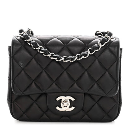 Chanel Lambskin Quilted Mini Square Flap Black 1 of 10