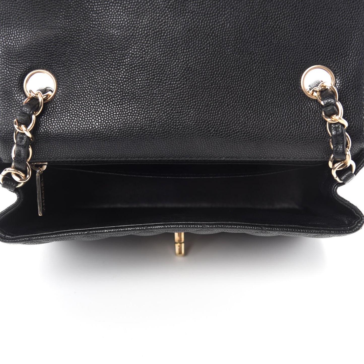 Caviar Quilted Mini Rectangular Flap Black