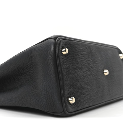 Christian Dior Bullcalf Medium Diorissimo Tote Black Rose Indien 9 of 10