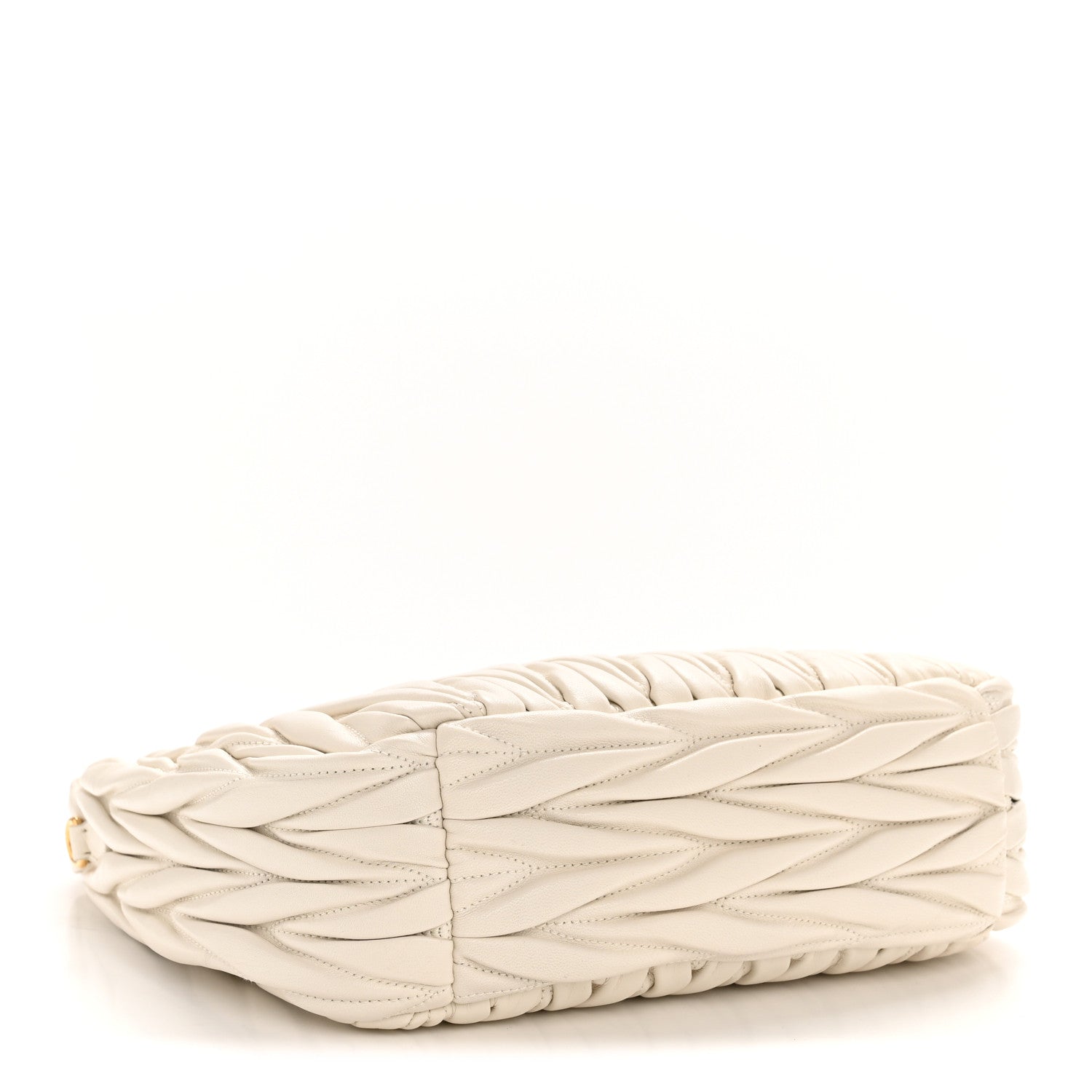 Miu Miu Nappa Matelasse Regular Wander Hobo White 4 of 11