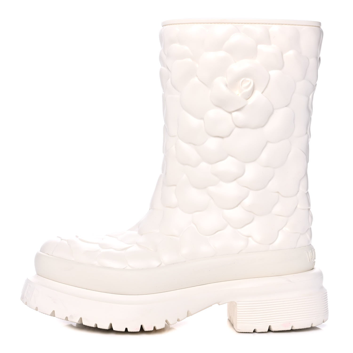 Valentino Garavani Rubber Atelier 03 Rose Edition 30/50mm Short Rainboots 37 Avorio 1 of 14