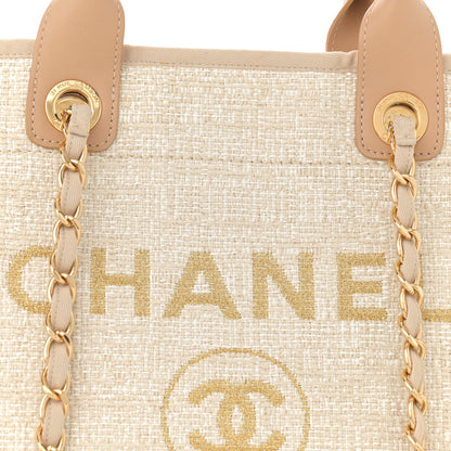 Chanel Canvas Medium Deauville Tote Light Beige 8 of 11