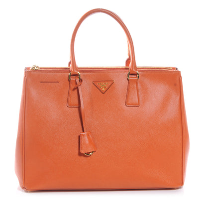 Prada Saffiano Lux Large Tote Papaya 1 of 9