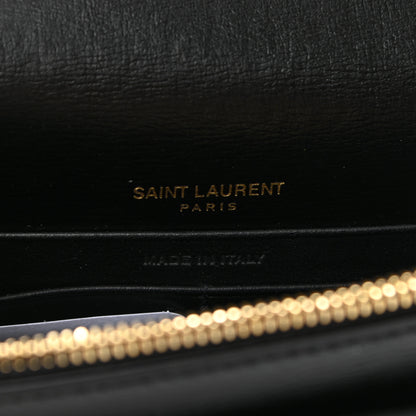 Saint Laurent Calfskin Monogram Sunset Chain Wallet Black 5 of 9