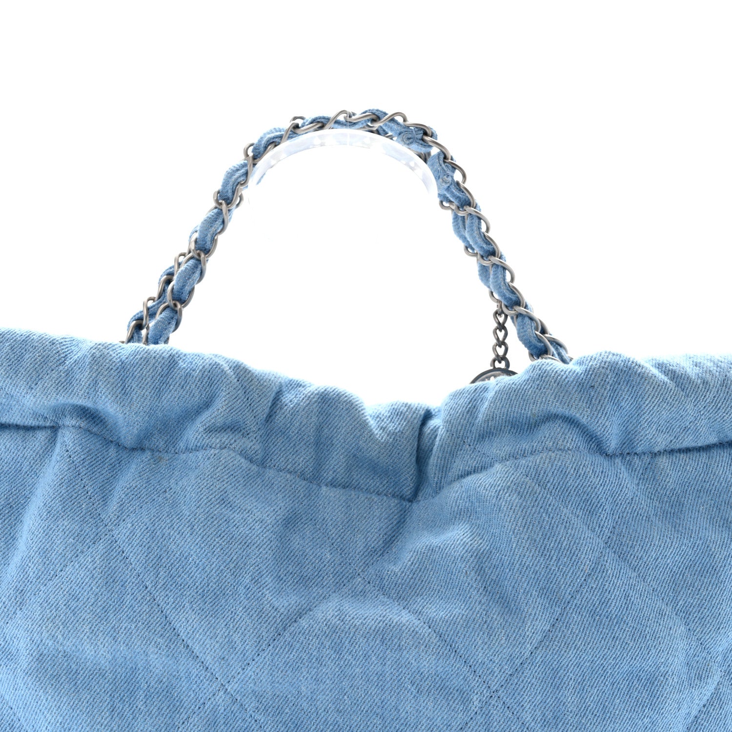 Chanel Denim Quilted Small Chanel 22 Light Blue 1857380 – FASHIONPHILE