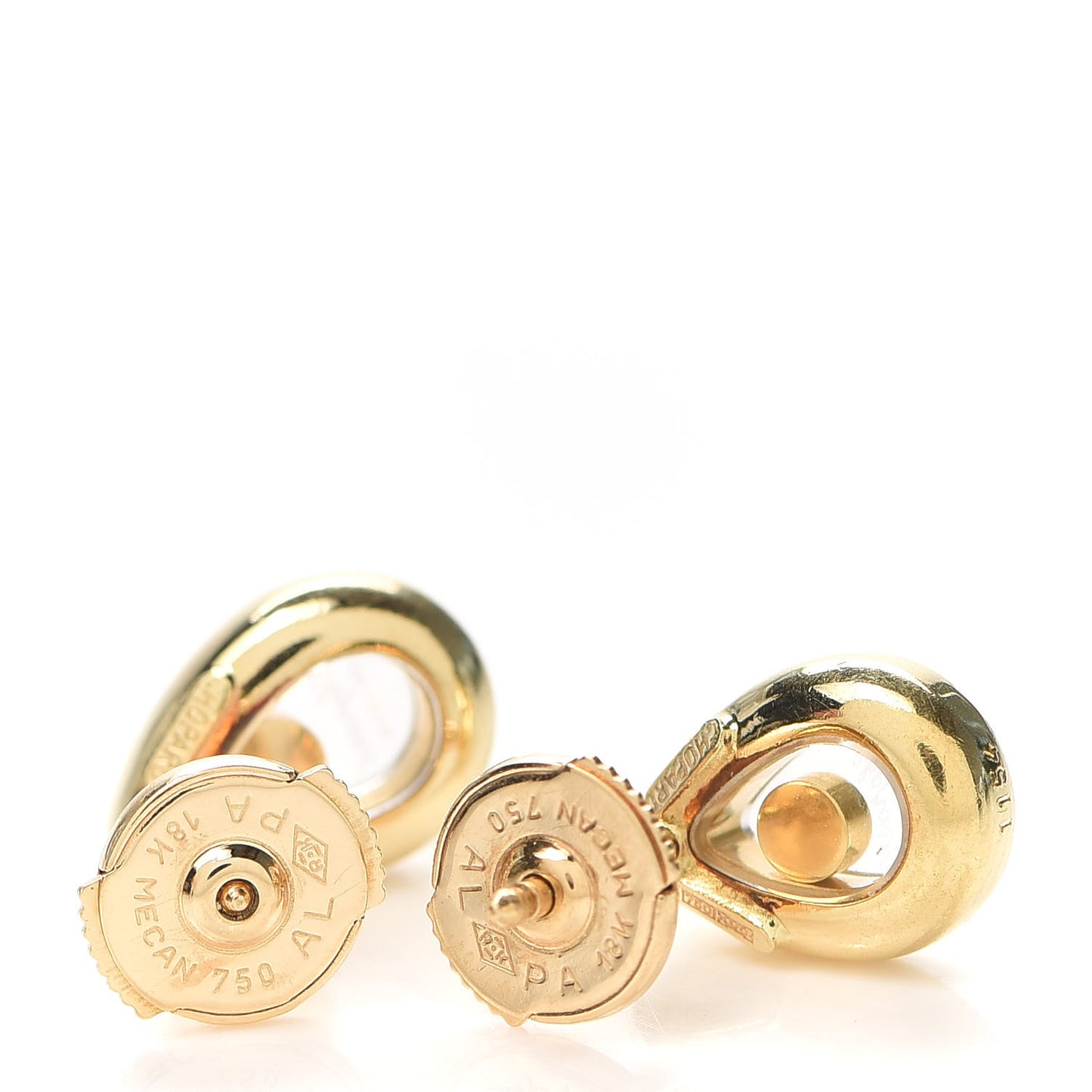18K Yellow Gold Diamond Happy Diamond Pear Earrings