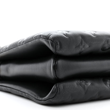 Louis Vuitton Lambskin Embossed Monogram Coussin PM Black 10 of 12