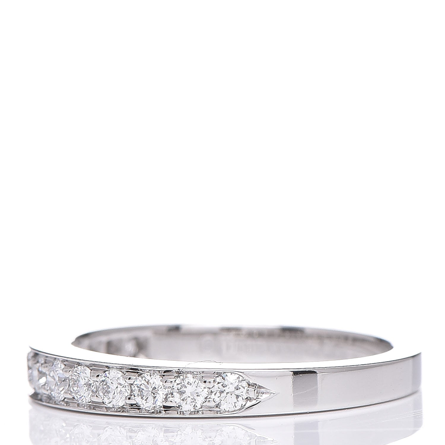 Tiffany Platinum Diamond Half Band Ring 48 4.5 3 of 5