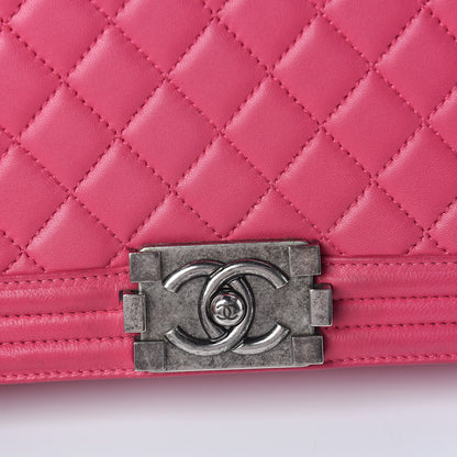 Chanel Lambskin Quilted New Medium Boy Flap Pink 10 of 10