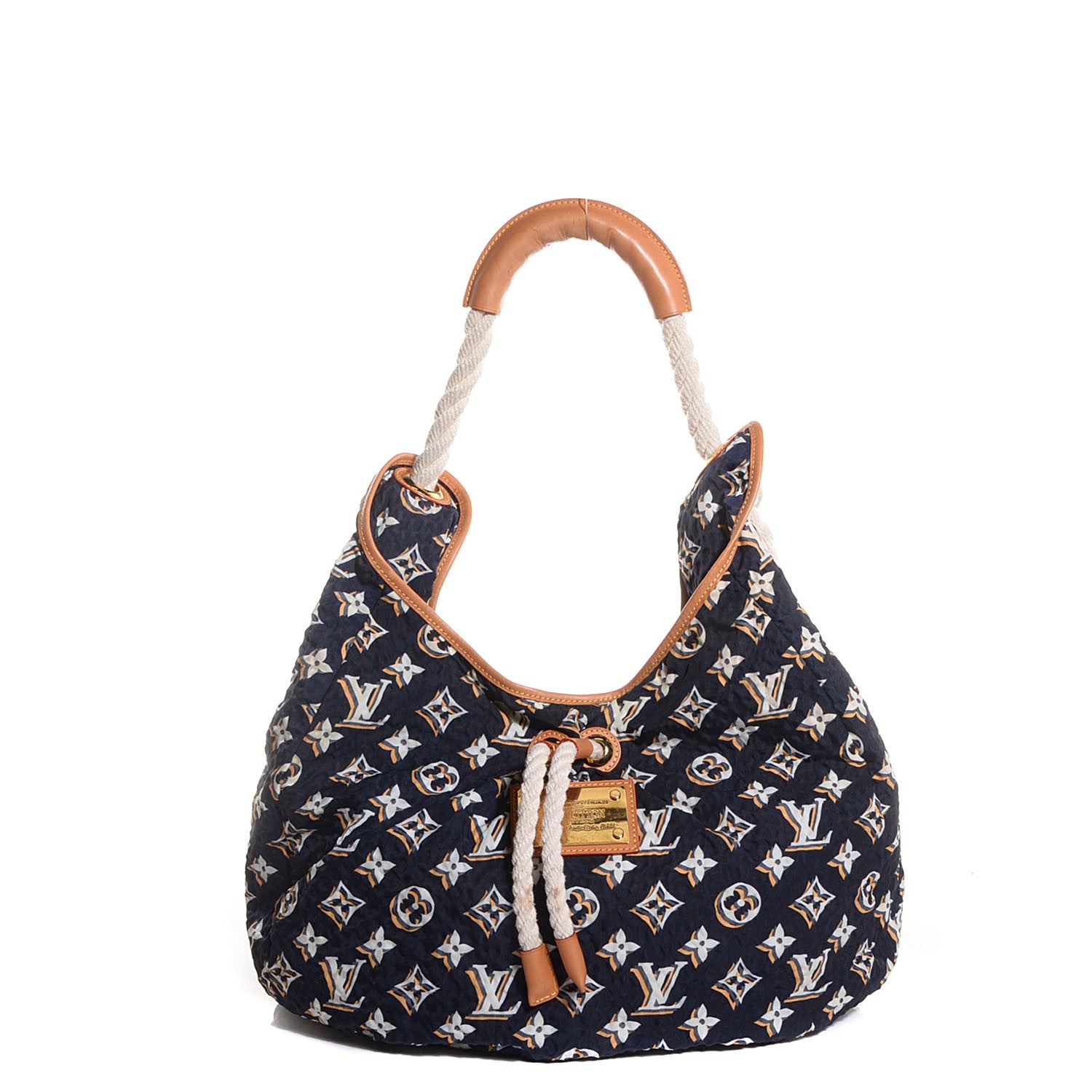 Louis Vuitton Nylon Monogram Cruise Bulles GM Navy 1 of 8