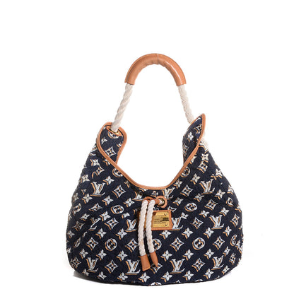 Louis Vuitton Nylon Monogram Cruise Bulles GM Navy 1 of 8