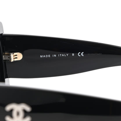 Chanel Acetate Rectangle Sunglasses 5435 Black 5 of 8