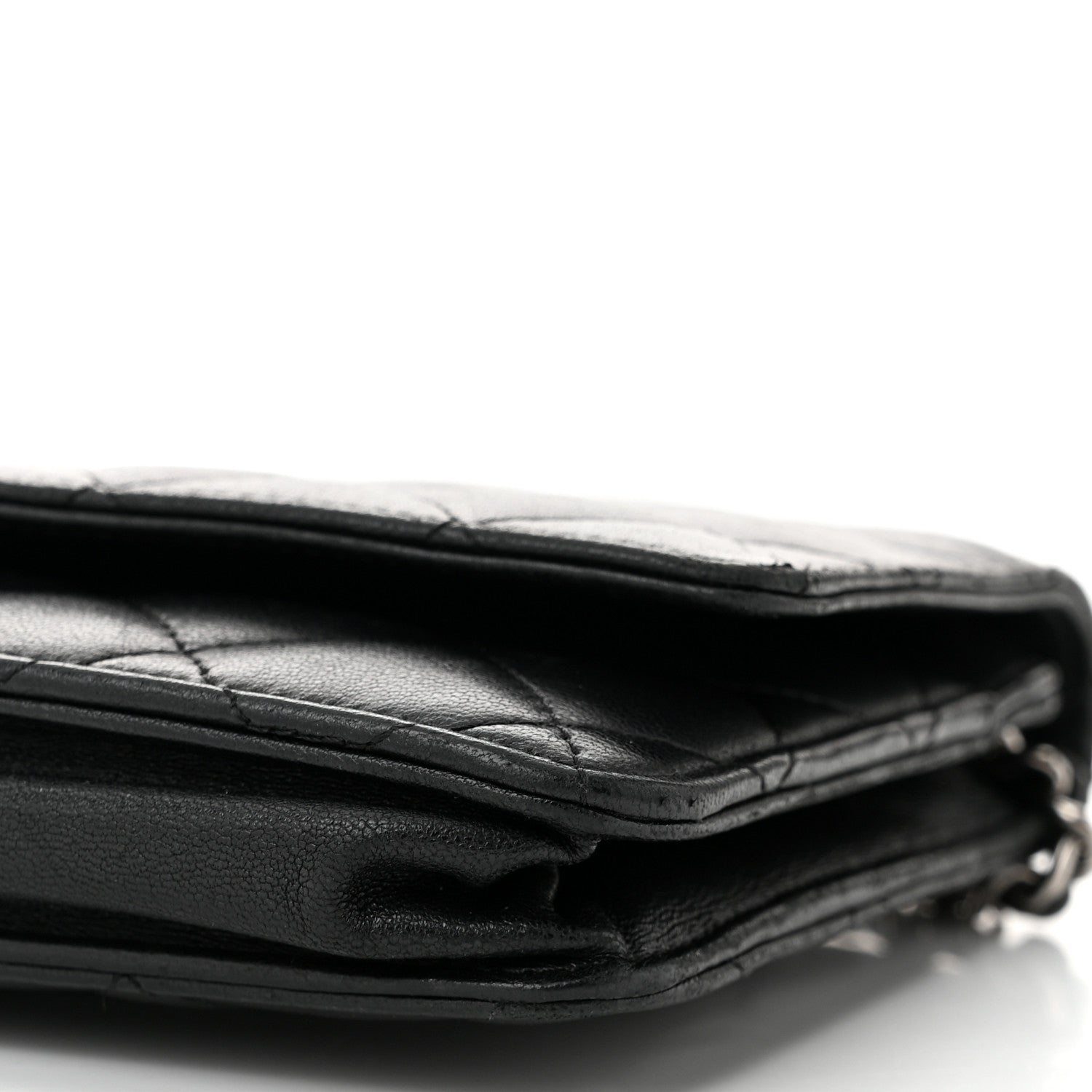 Chanel Lambskin Quilted Wallet On Chain WOC Black 11 of 11
