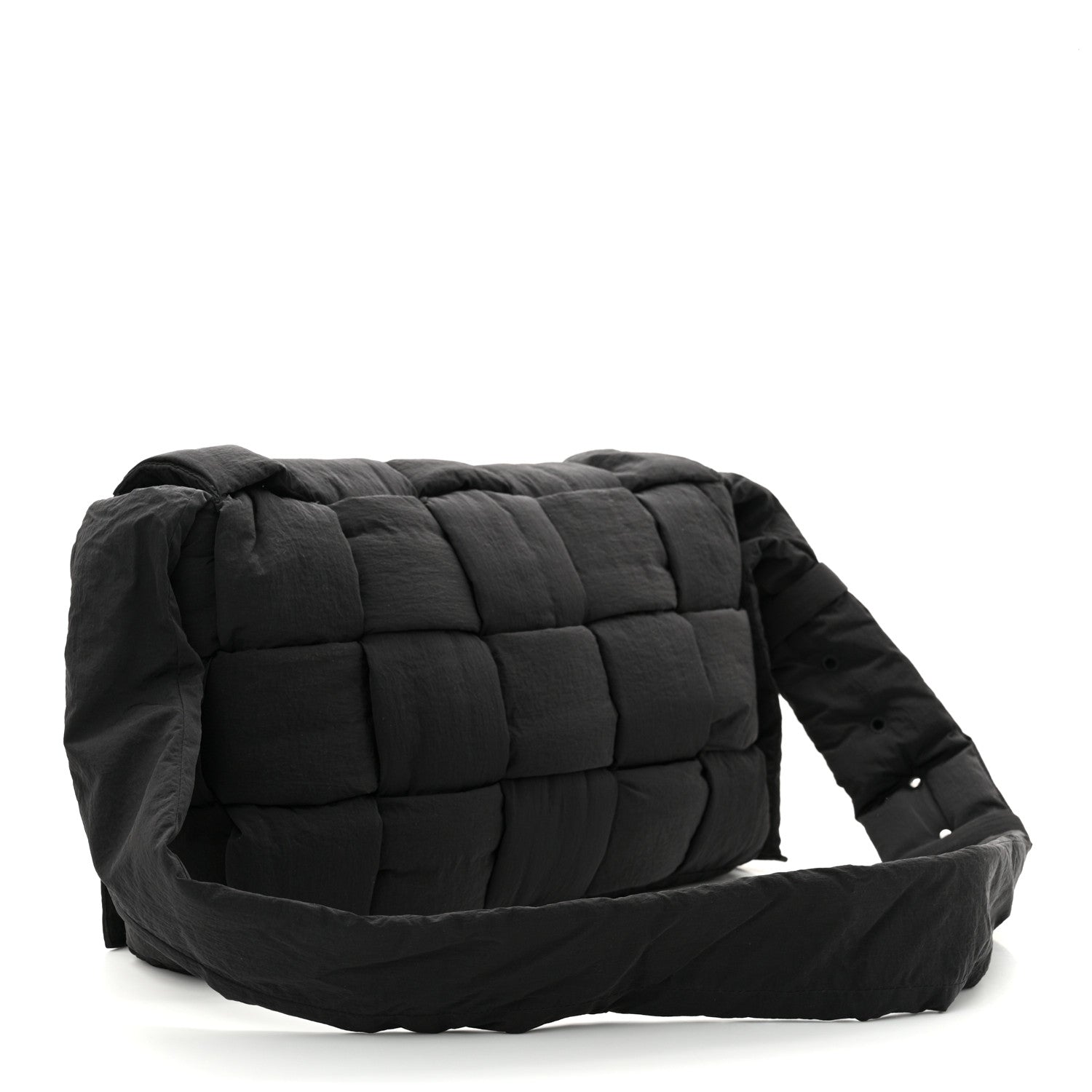 Bottega Veneta Nylon Intrecciato Padded Tech Maxi Cassette Bag Black 3 of 10