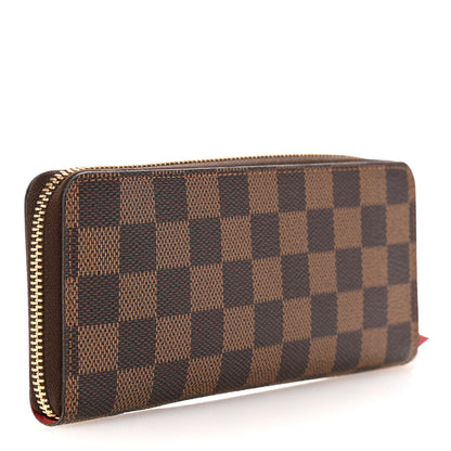 Louis Vuitton Damier Ebene Clemence Wallet Cherry 3 of 8