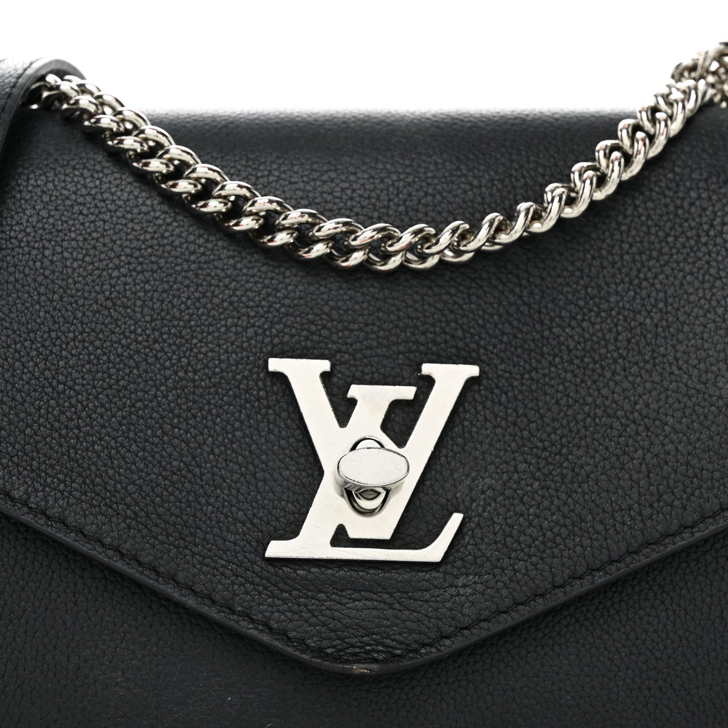 Soft Calfskin Mylockme Chain Bag BB Black