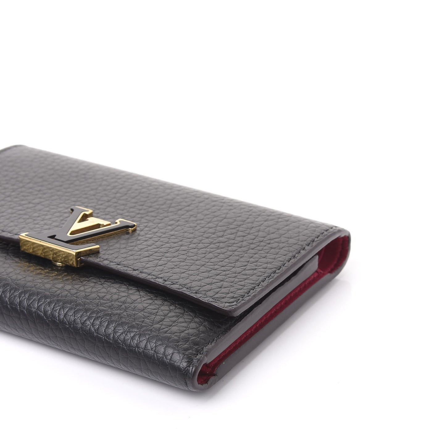 Taurillon Capucines Compact Wallet Black