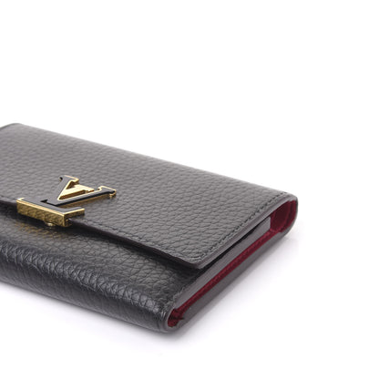 Louis Vuitton Taurillon Capucines Compact Wallet Black 9 of 10