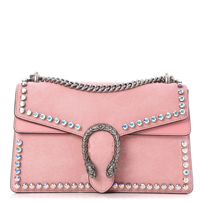 Gucci Suede Crystal Small Dionysus Shoulder Bag Peonia 1 of 7