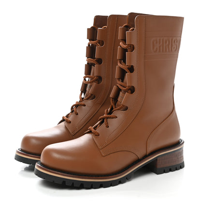 Christian Dior Calfskin Dior Quest 35mm Hiking Boots 37.5 Golden Saddle 3 of 7