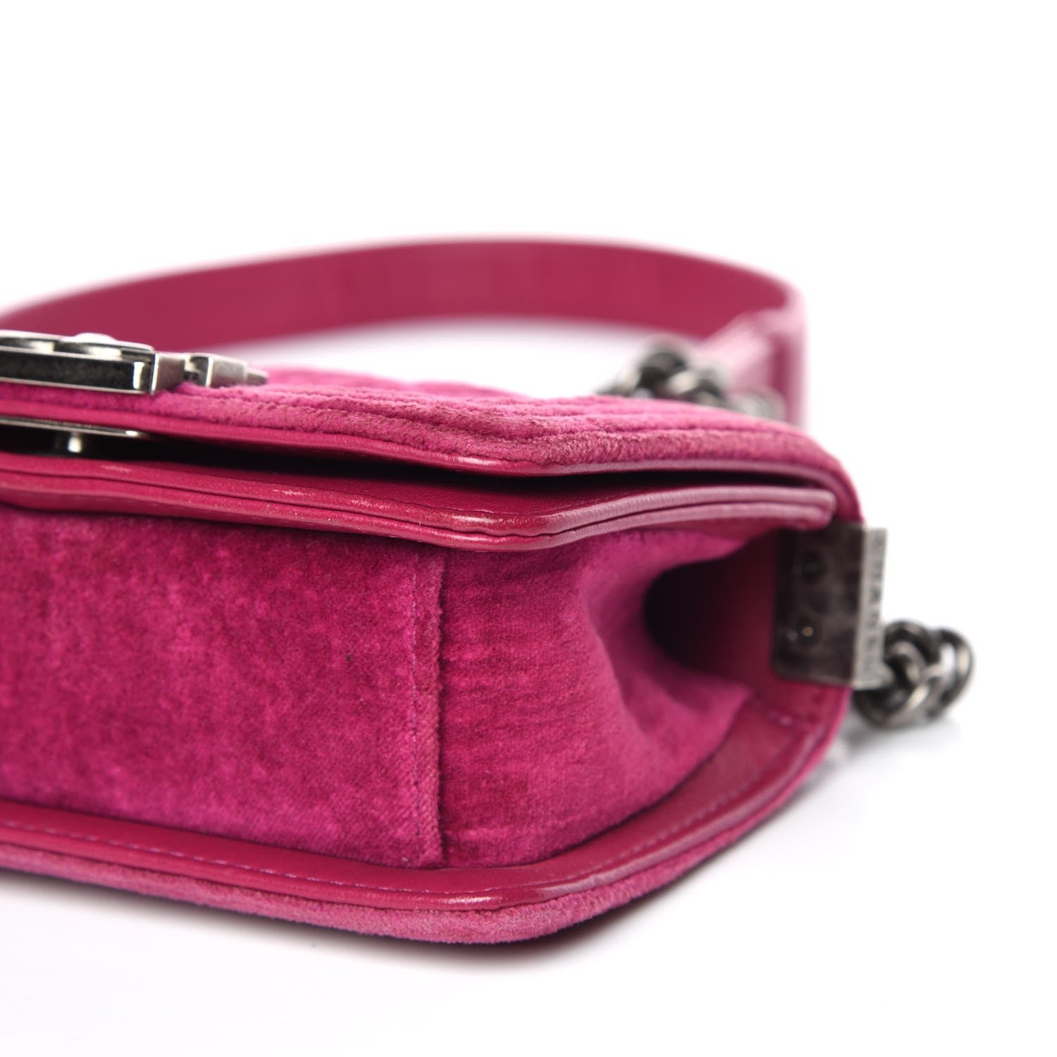 Chanel Velvet Quilted Mini Boy Flap Pink 7 of 13
