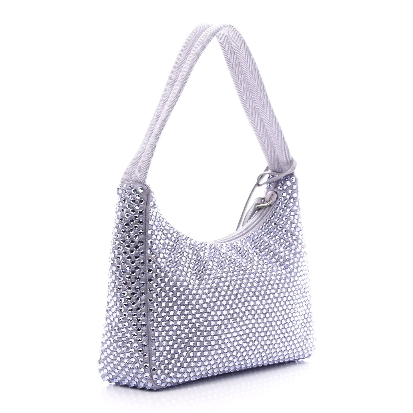 Satin Crystal Mini Re-Edition 2000 Bag Glicine