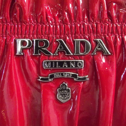 Prada Vernice Dressy Gaufre Red 6 of 10