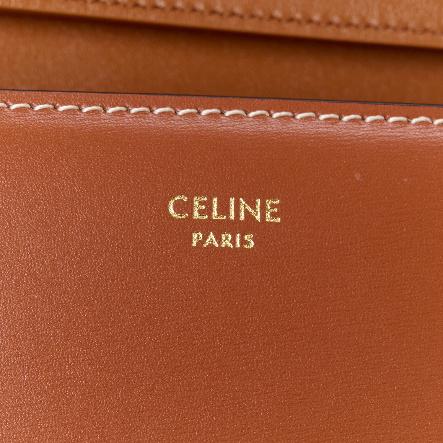 Celine Shiny Calfskin Triomphe Margo Wallet on Chain Gold 7 of 10