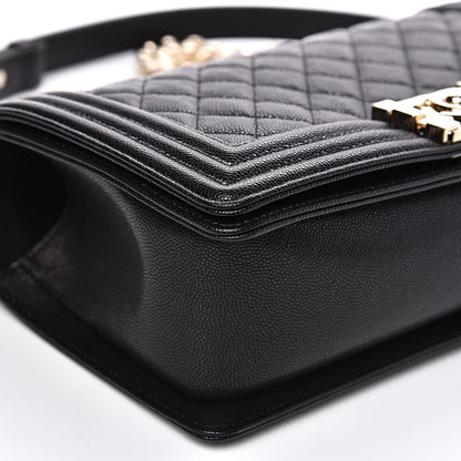Chanel Caviar Quilted Medium Boy Flap Black 9 of 11