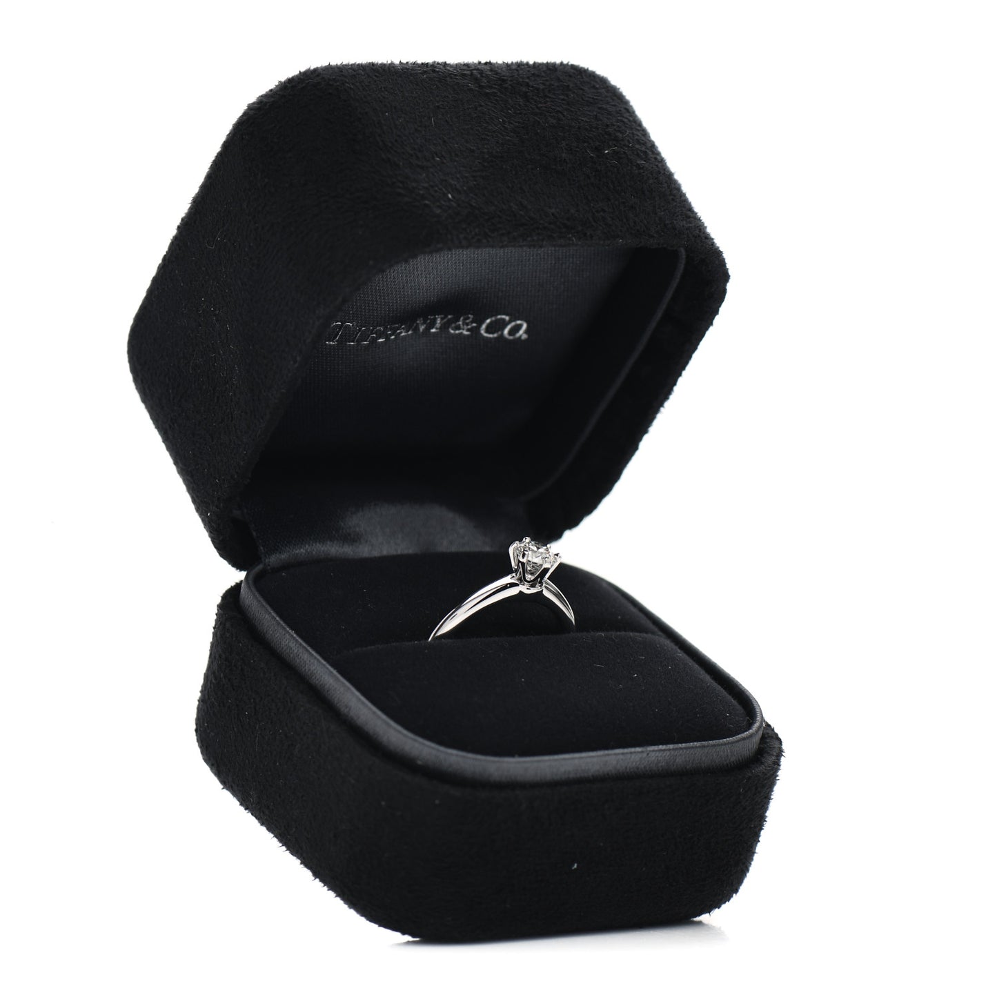 Platinum Diamond .38ct Solitaire Engagement Ring 48 4.5