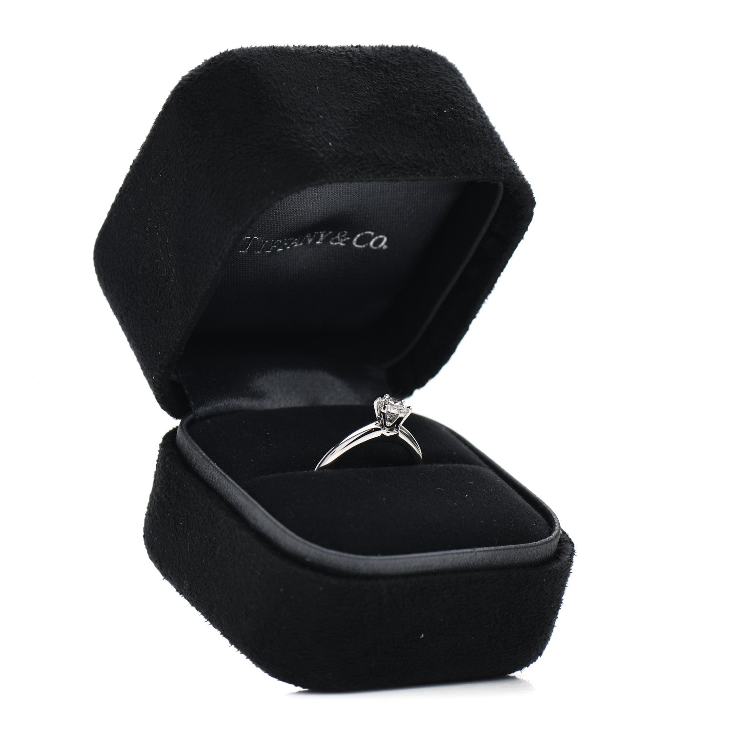 Tiffany Platinum Diamond .38ct Solitaire Engagement Ring 48 4.5 6 of 6