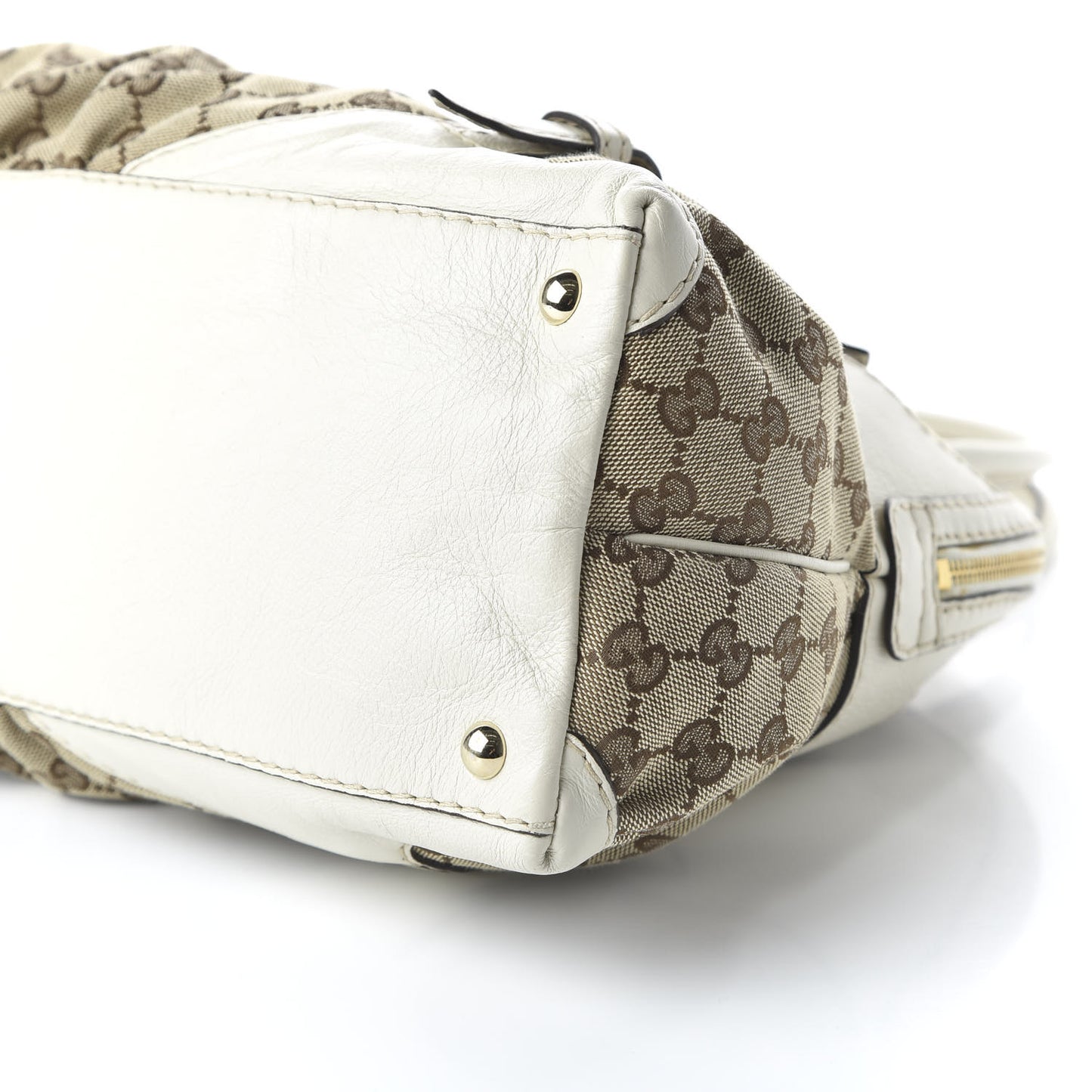 Monogram Medium Horsebit Nail Boston Off White