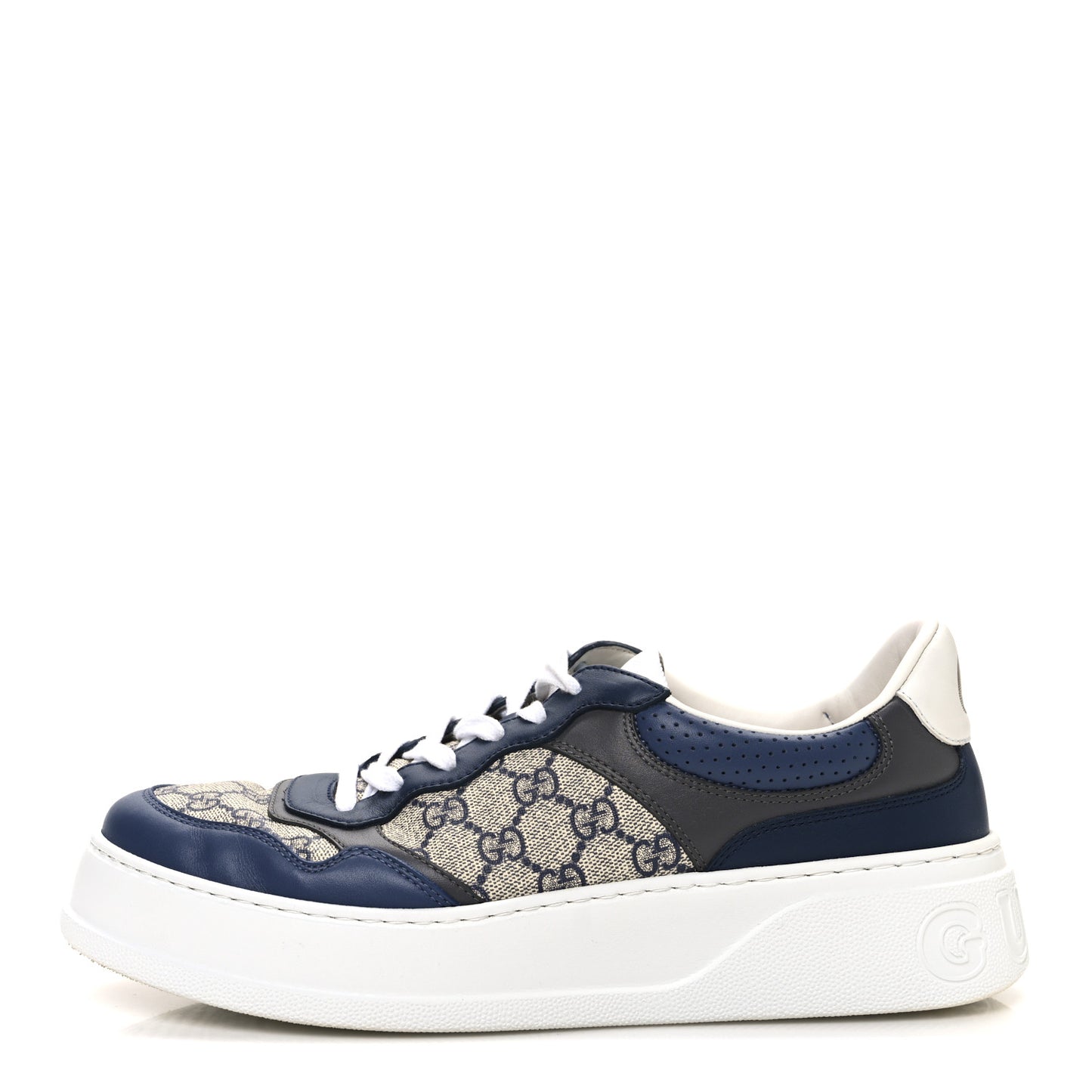 GG Supreme Calfskin Monogram Mens Interlocking G 55mm Sneakers 9.5