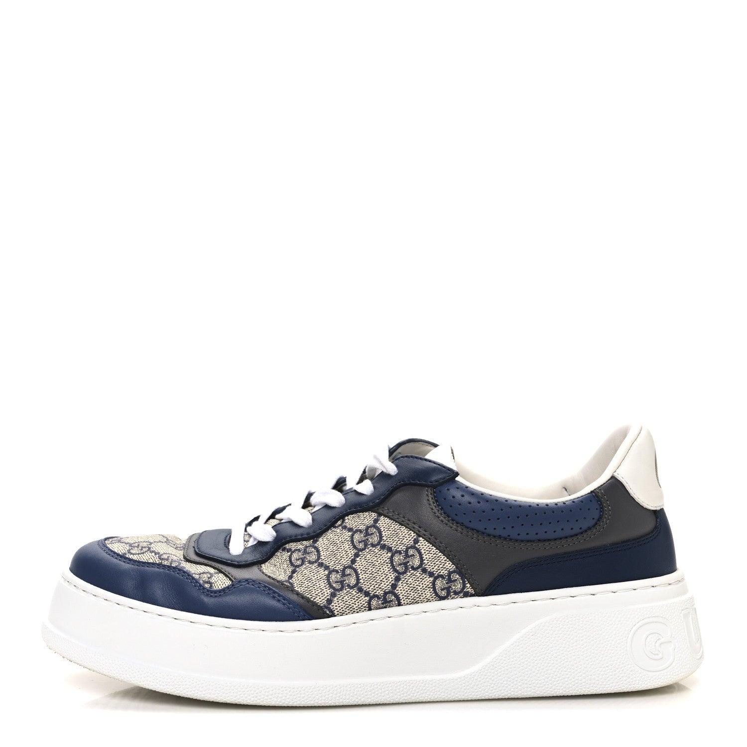 Gucci GG Supreme Calfskin Monogram Mens Interlocking G 55mm Sneakers 9.5 1 of 9