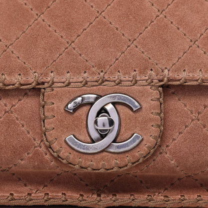 Chanel Suede Calfskin Stitch Flap Light Brown 8 of 25