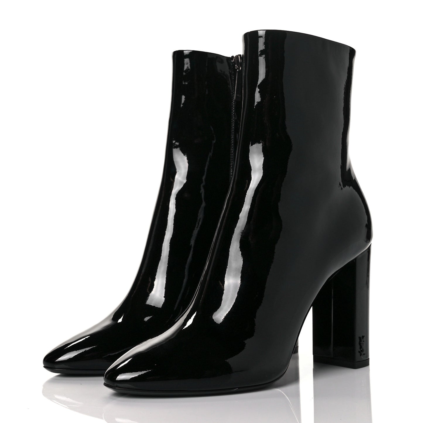 Patent Loulou 95 Ankle Zip Boot 40 Black