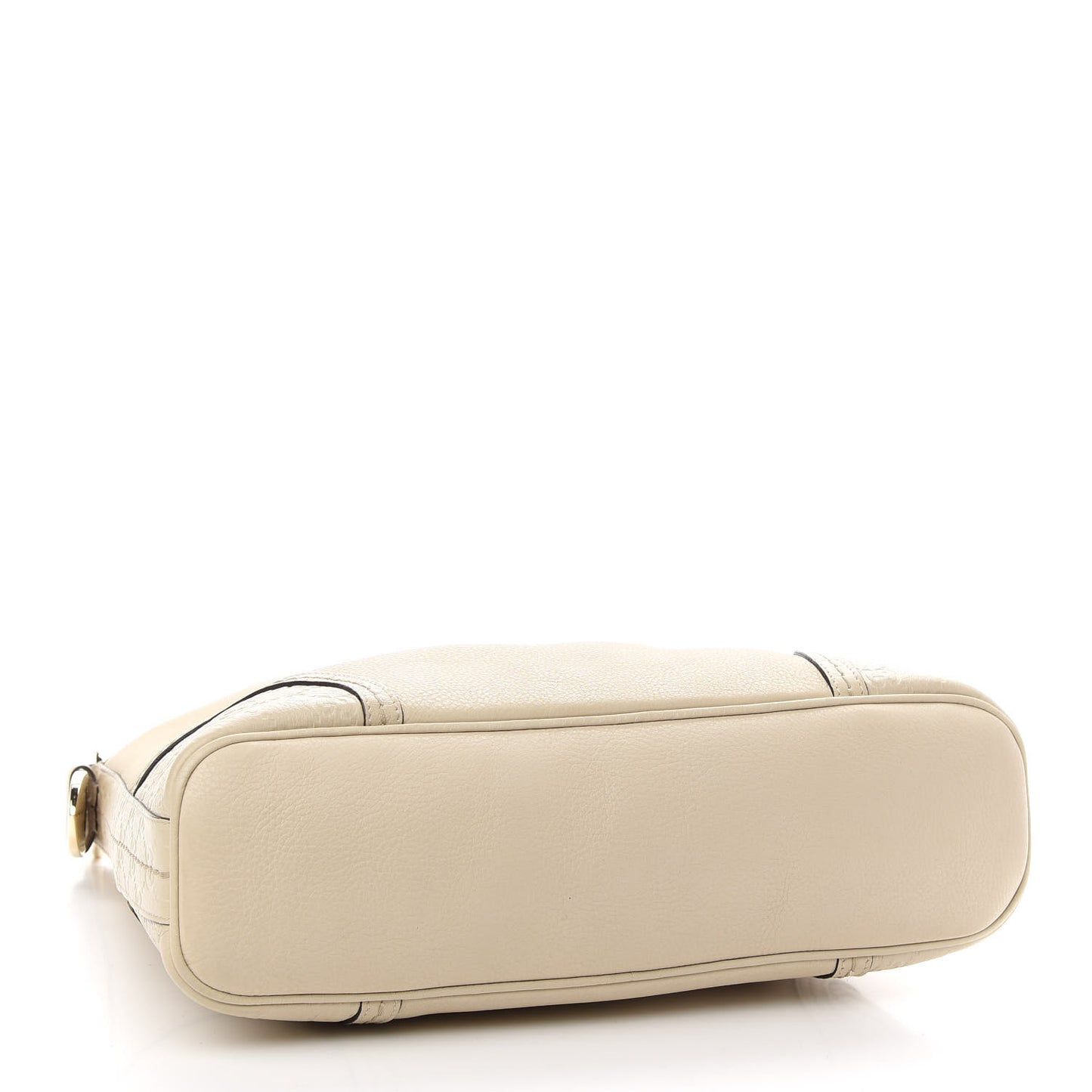 Pebbled Calfskin Guccissima Trim Medium Signoria Hobo Off White