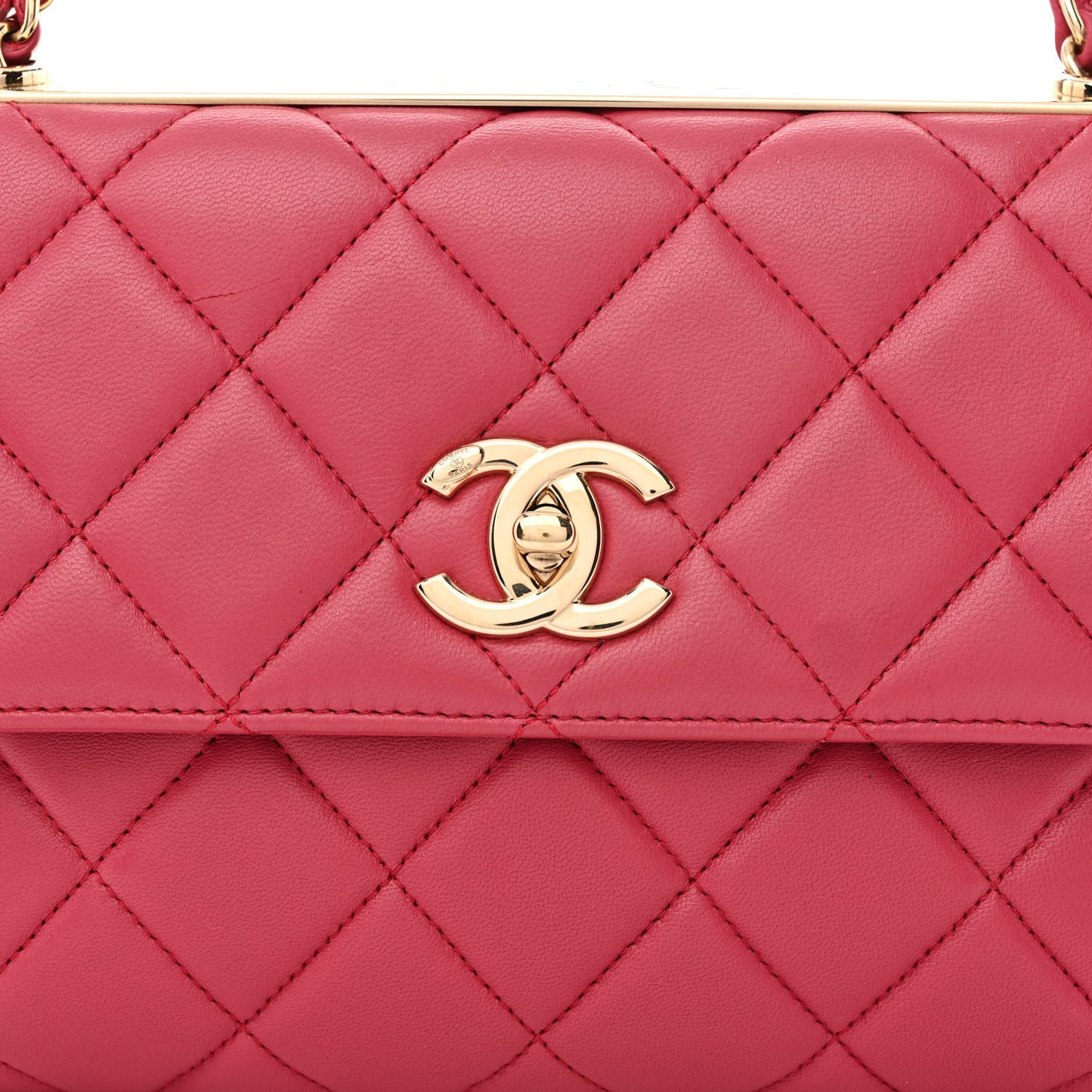 Lambskin Quilted Medium Trendy CC Flap Pink