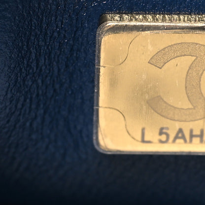 Chanel Lambskin Quilted Medium Top Handle Boy Flap Blue 8 of 11