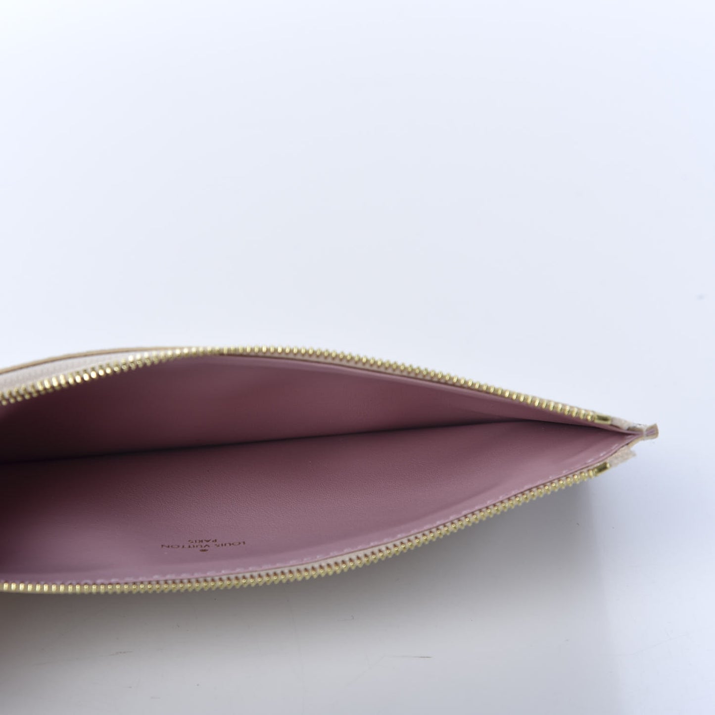 Damier Azur Felicie Chain Wallet Zippered Insert Rose Ballerine