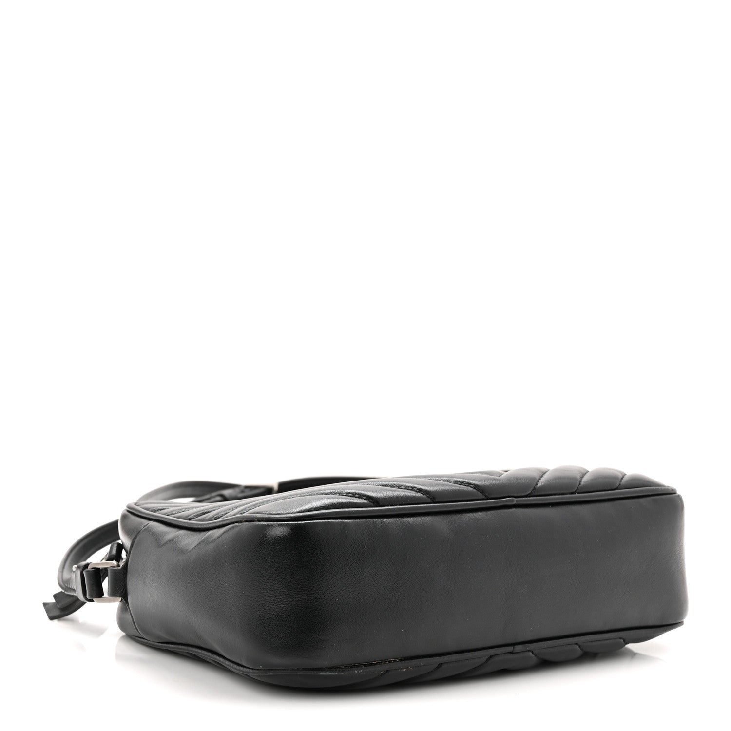 Saint Laurent Calfskin Matelasse Monogram Lou Camera Bag Black 4 of 12