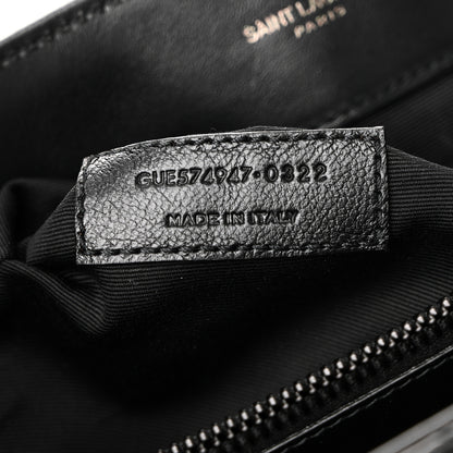 Saint Laurent Calfskin Y Quilted Monogram Monochrome Large Loulou Chain Satchel Black 7 of 11