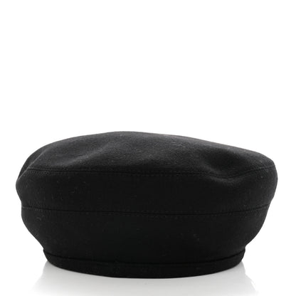 Hermes Cashmere Saint Honore Drap Beret 57 Black 5 of 9