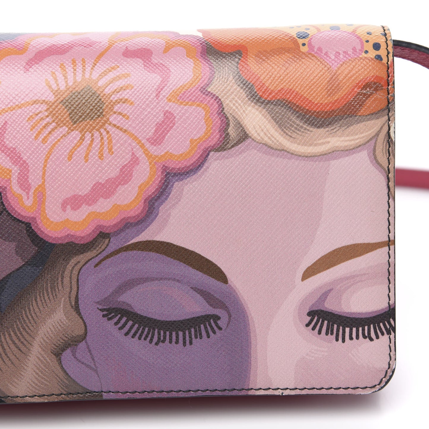 Saffiano Lisa Print Crossbody Bag