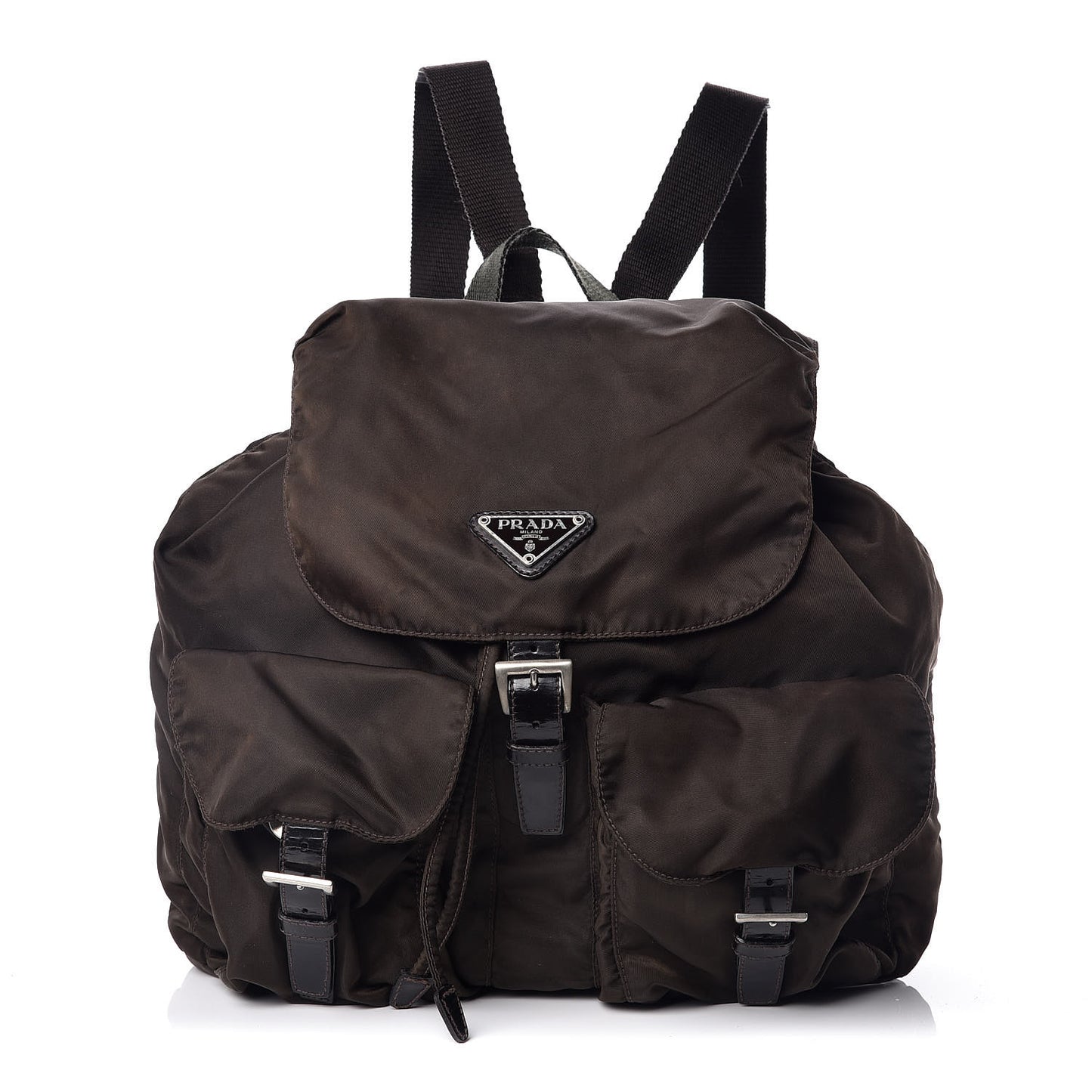 Nylon Vela Small Backpack Ebano