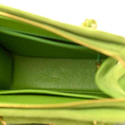 Chanel Suede Quilted CC Mini Shoulder Bag Green 5 of 12