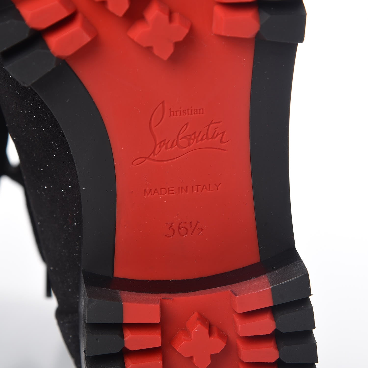 Christian Louboutin Crosta Star Who Runs Flat Boots 36.5 Black 6 of 9
