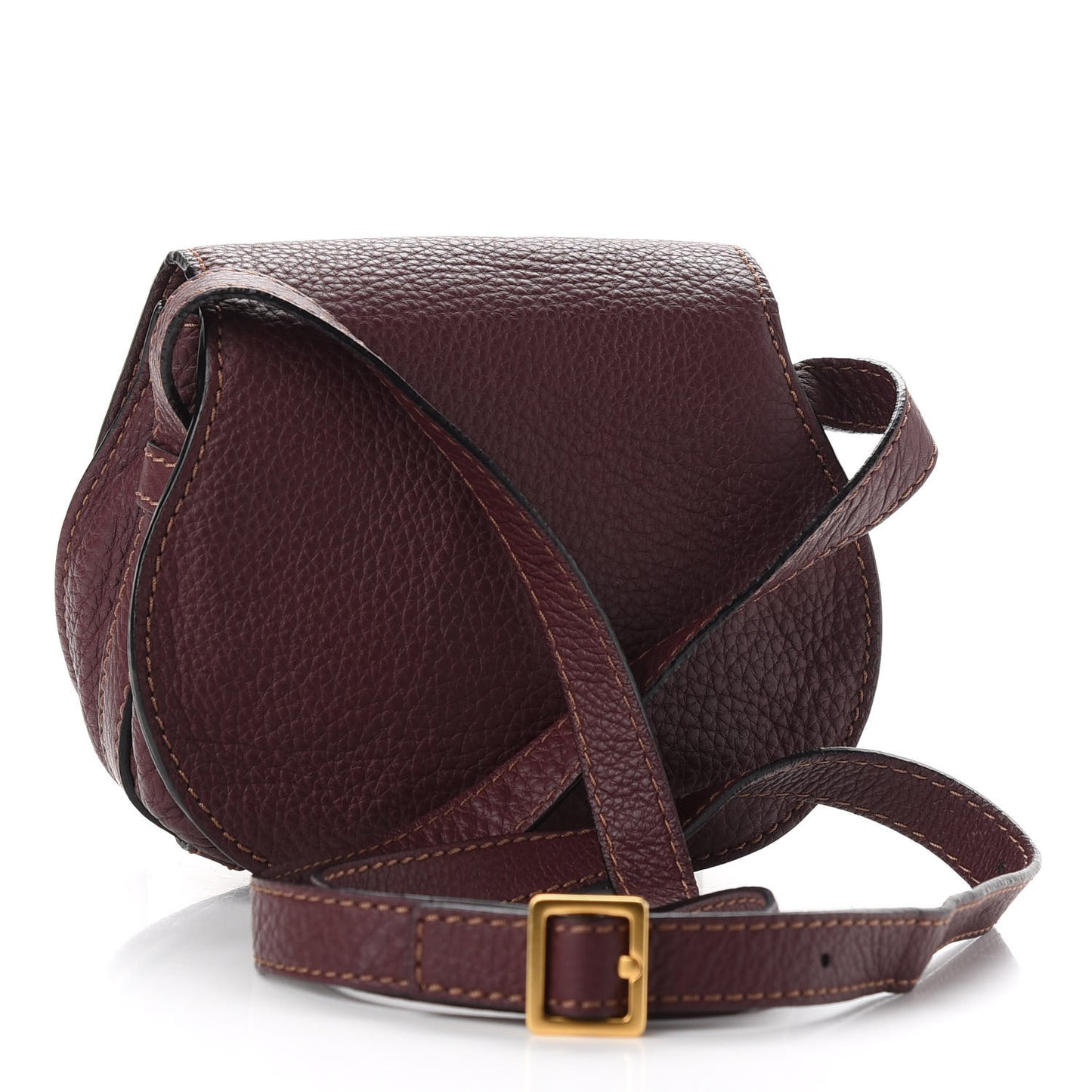 Calfskin Mini Marcie Round Crossbody Bag Wild Purple