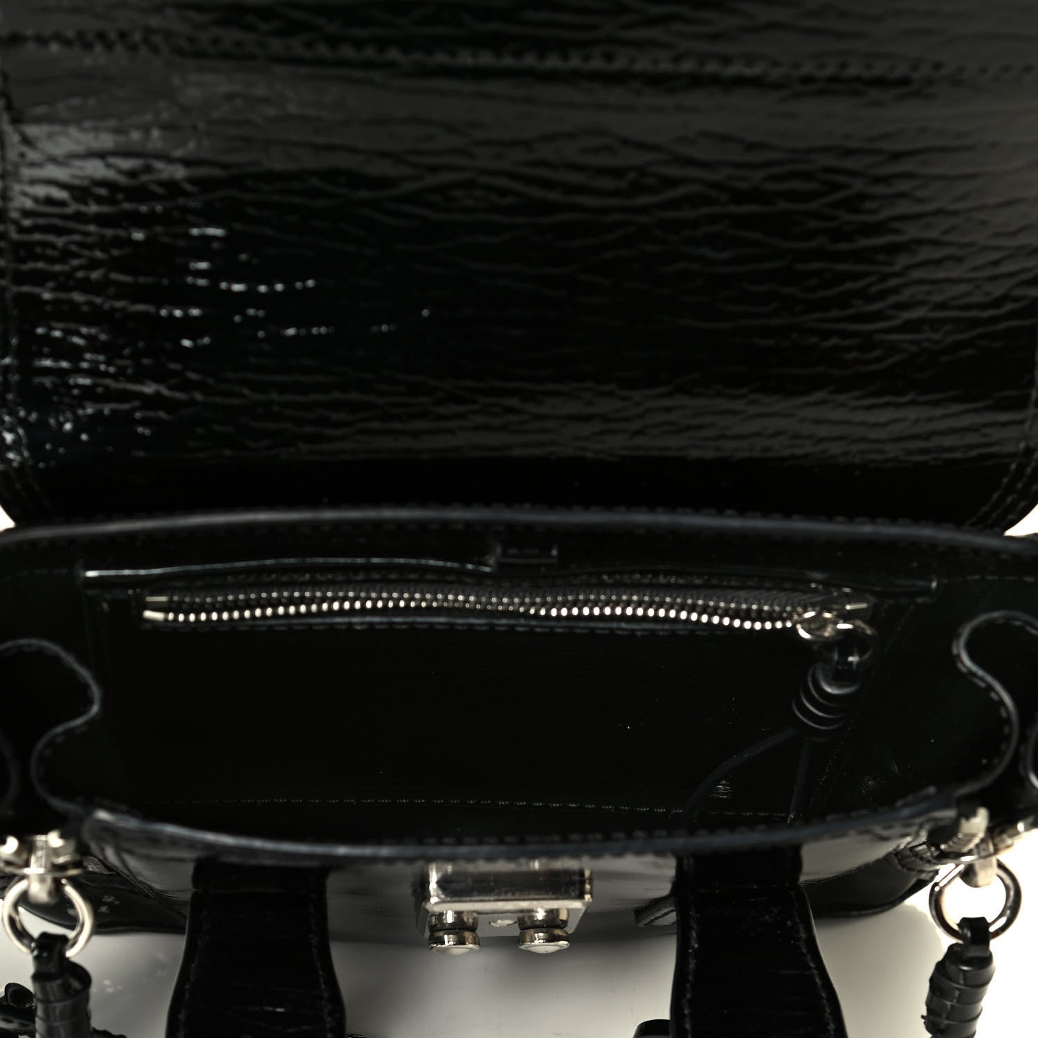 3.1 Phillip Lim Textured Patent Mini Pashli Satchel Black 5 of 7