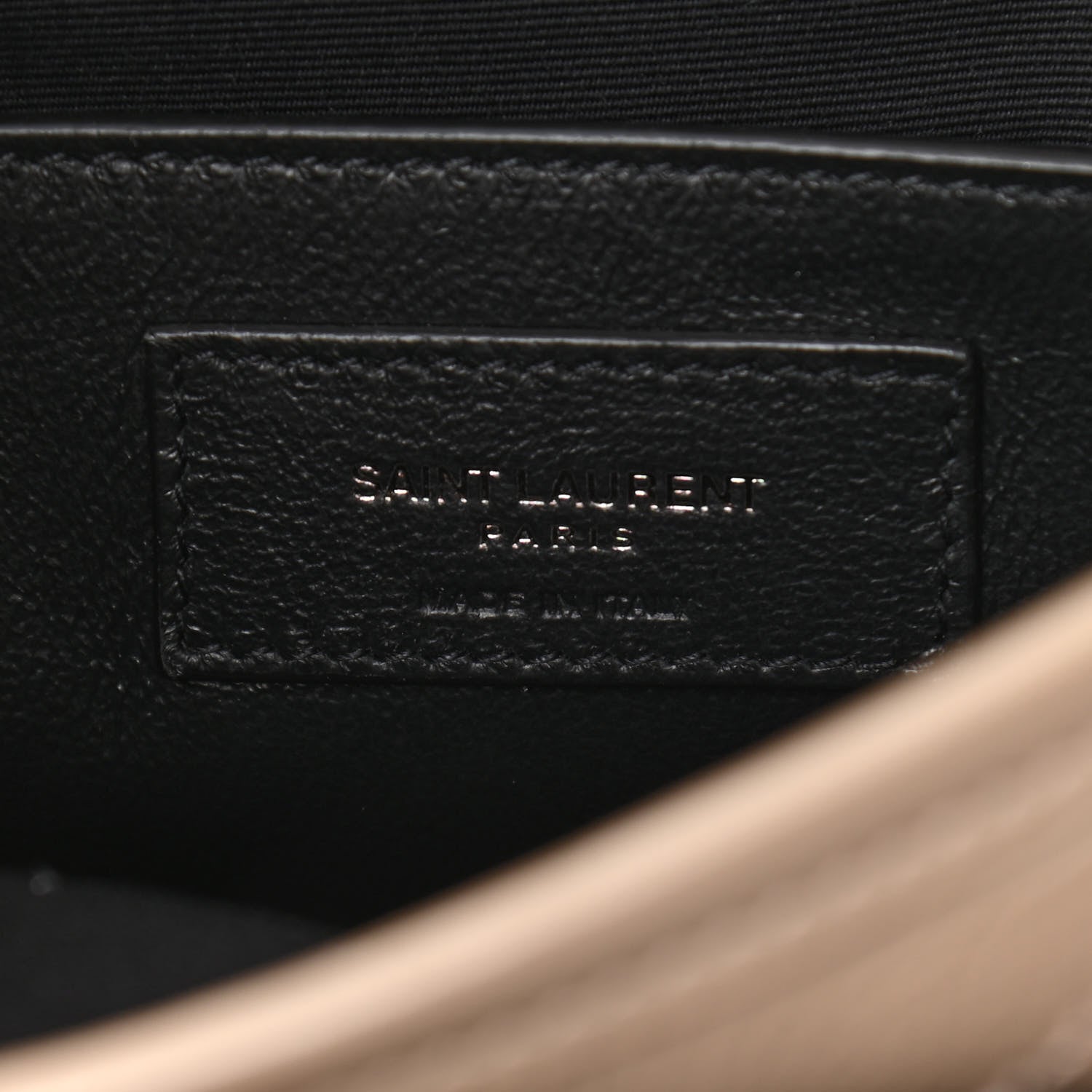 Saint Laurent Crinkled Calfskin Matelasse Monogram Baby Niki Chain Satchel Light Taupe 6 of 11